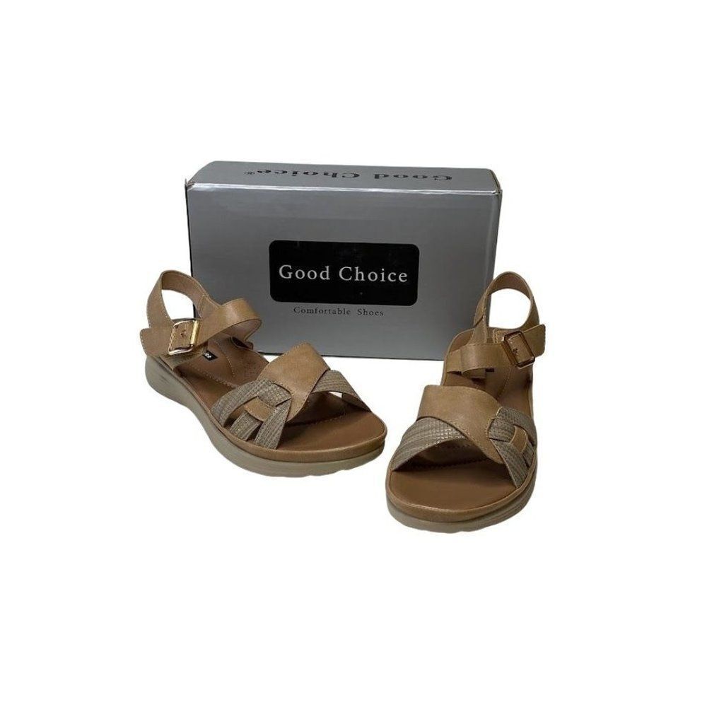 GC Shoes Marilyn Flat Sandals Shoe 10 Women's Cushioned Adjustable Strap NEW‎